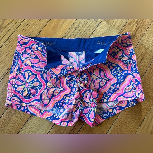 Lilly Pulitzer The Kerrie Short Womens Sz 4 “Can't Resist" Pink Blue Style 25762 - Picture 4 of 13